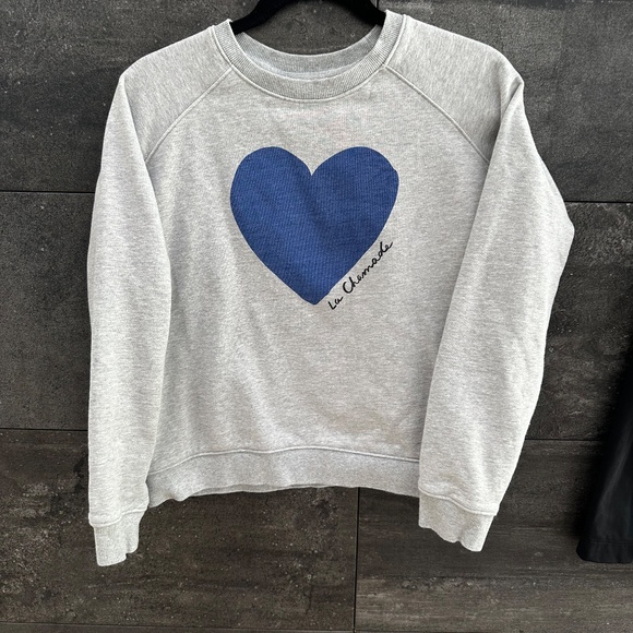 Sezane La Chamade Gray Sweatshirt Size M - Picture 4 of 10